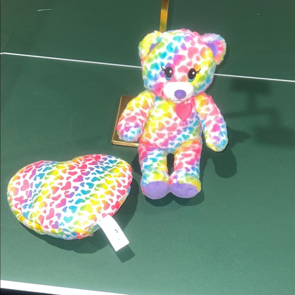 Build-A-Bear Other - Build-A-Bear Colorful Teddy Bear and heart plush.